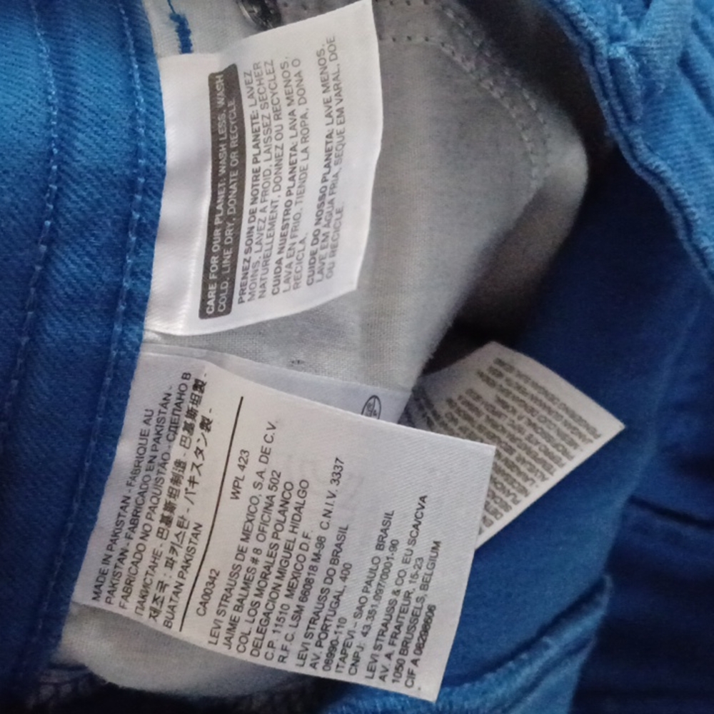 Blue Levi Mid rise skinny jeans - Picture 4 of 9